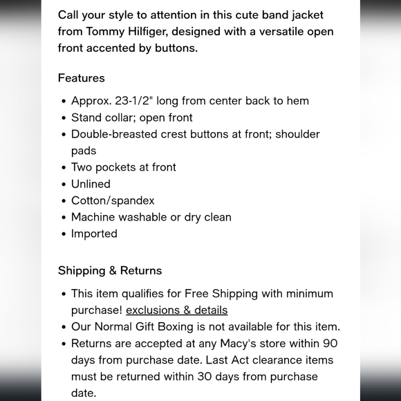 Tommy Hilfiger Pink Band Jacket Size Large - Picture 9 of 10